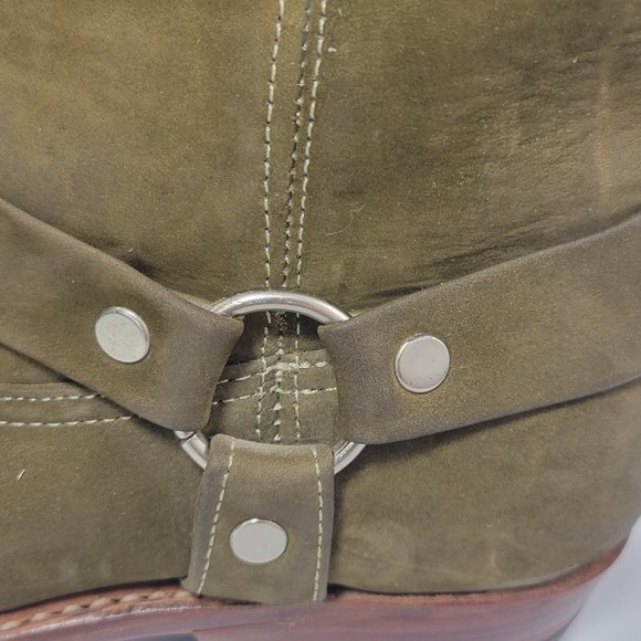 Western / rodeo boots. Leather. Size  37/ US 6. Olive Green Color. - Picture 9 of 14